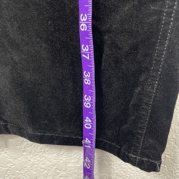 WHBM Women's Black Velvet Velour Pants Size 4R Blanc Bootcut 2000s Y2K GUC - Picture 5 of 6
